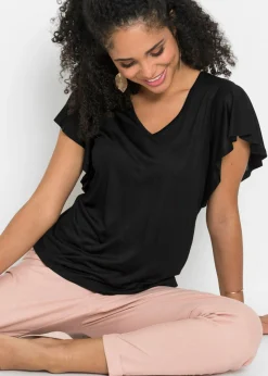 Camiseta de viscosa suave Mujer Camisetas|Novedades