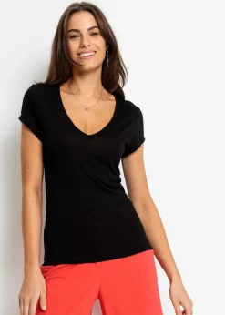 Sale Camiseta de viscosa suave Mujer Básicos|Camisetas