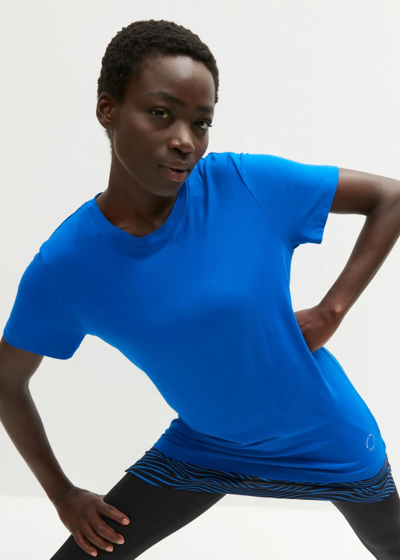 Discount Camiseta deportiva larga con aspecto 2 en 1 Mujer Ropa Deportiva|Camisetas