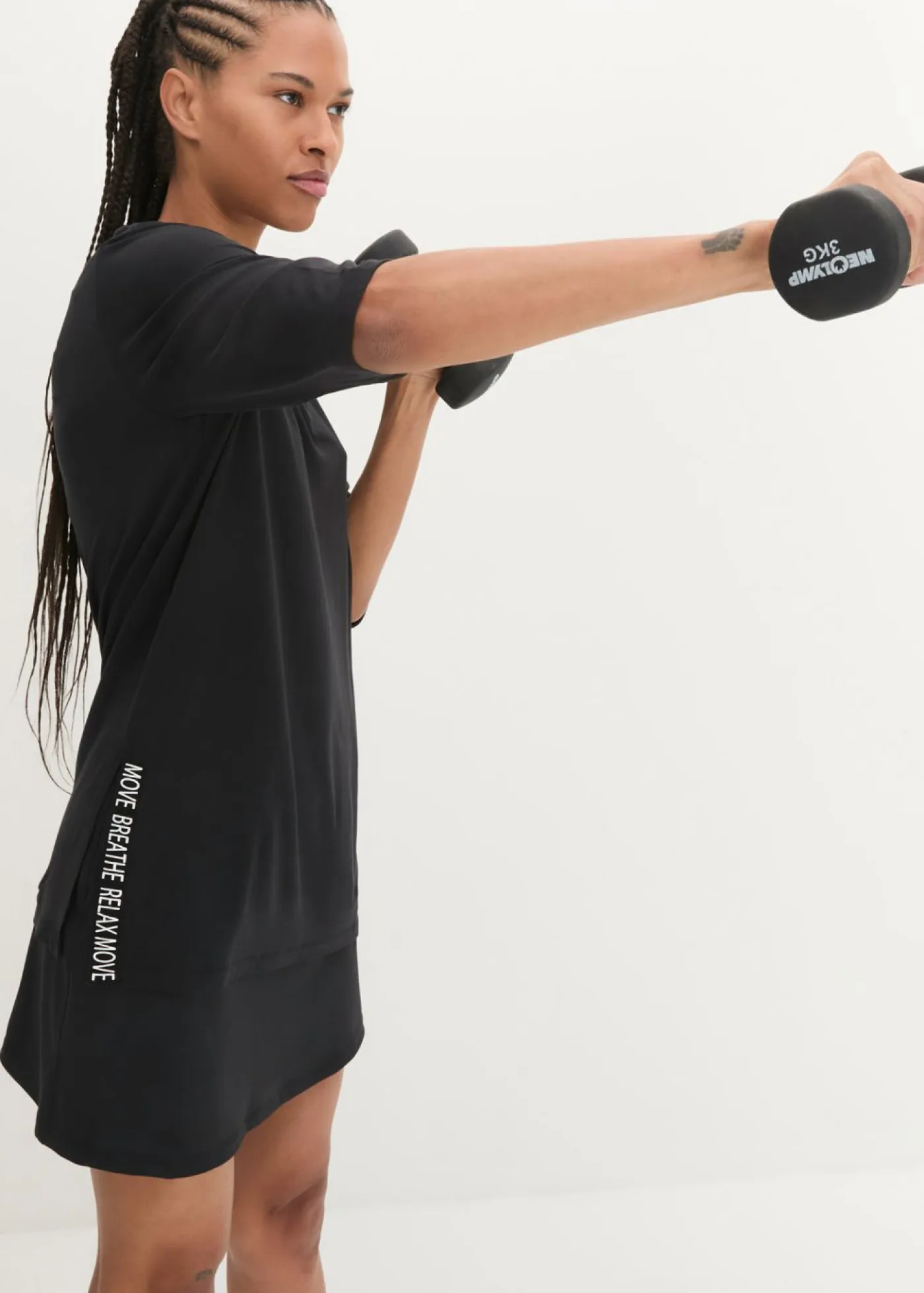 Clearance Camiseta deportiva larga con abertura y material de secado rápido Mujer Ropa Deportiva|Camisetas