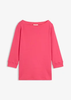 New Camiseta elástica con escote en forma de U Mujer Básicos|Camisetas