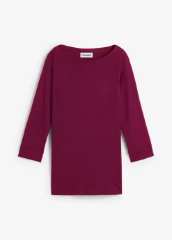 Clearance Camiseta elástica con escote en forma de U Mujer Básicos|Camisetas