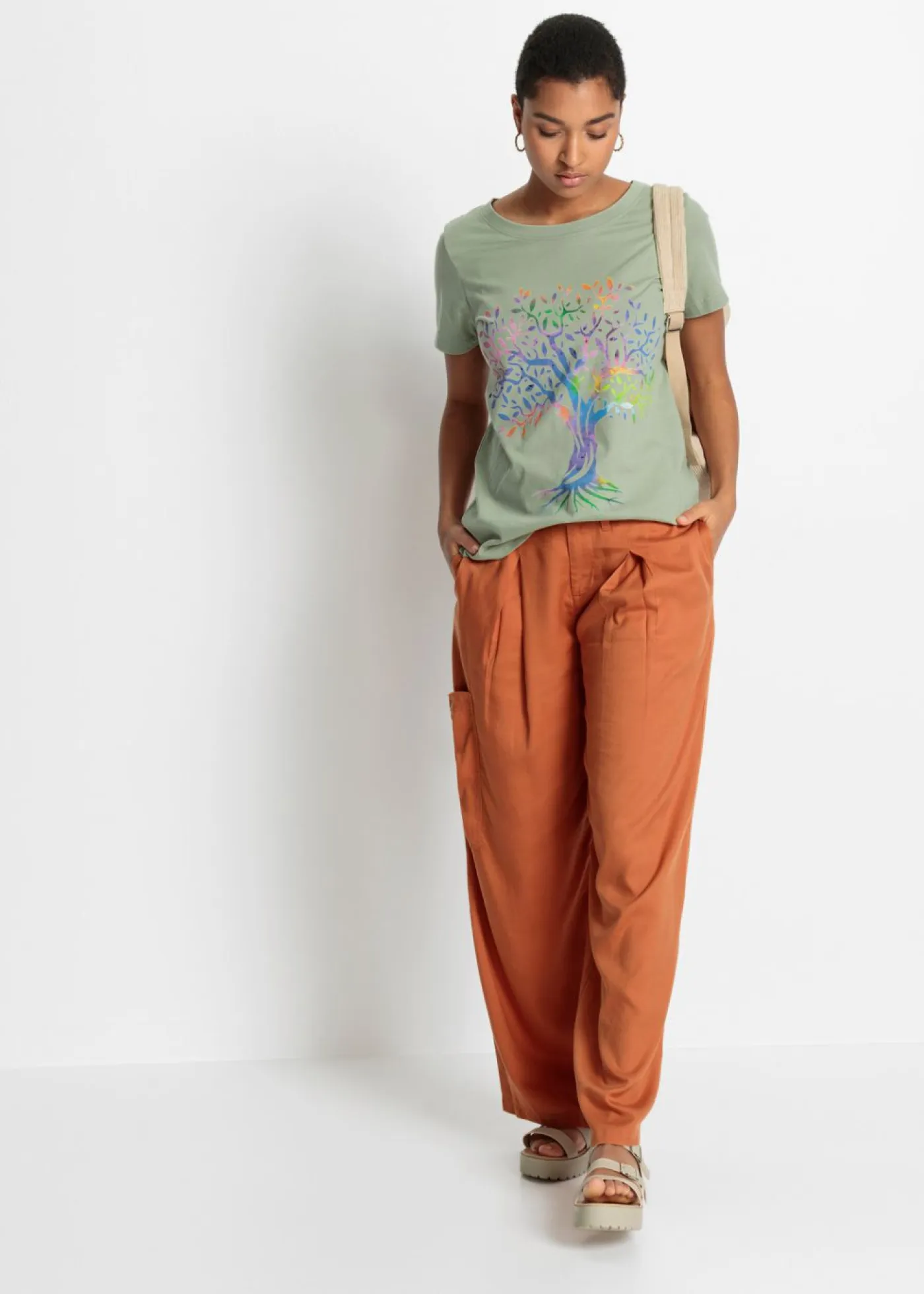 Best Camiseta estampada de algodón orgánico Mujer Camisetas
