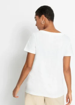 Sale Camiseta estampada de algodón orgánico Mujer Camisetas