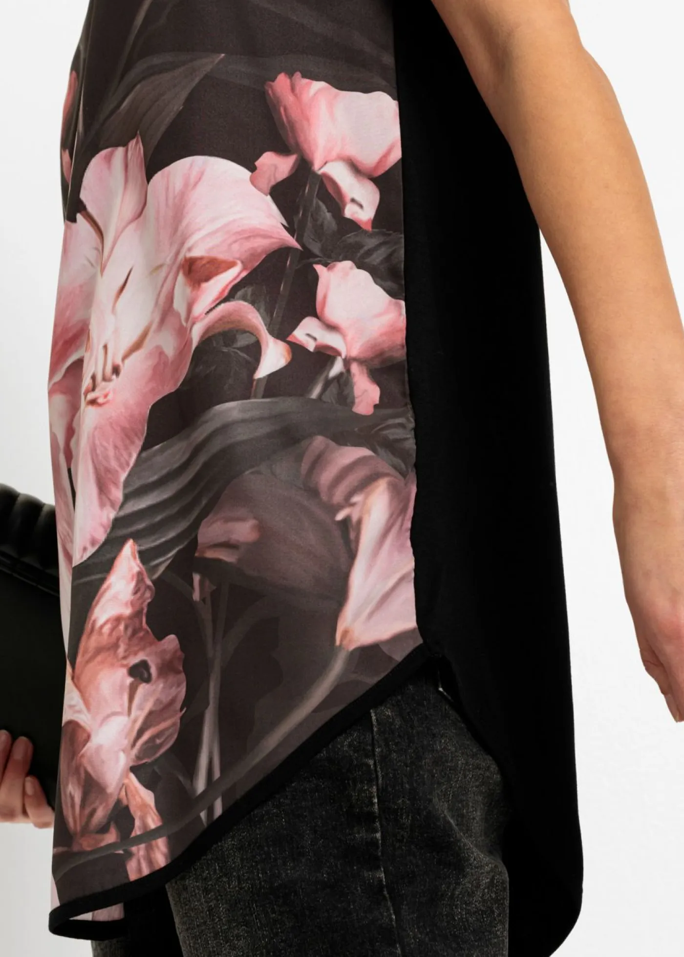 Camiseta estampada de mezcla de viscosa suave Mujer Camisetas|Novedades