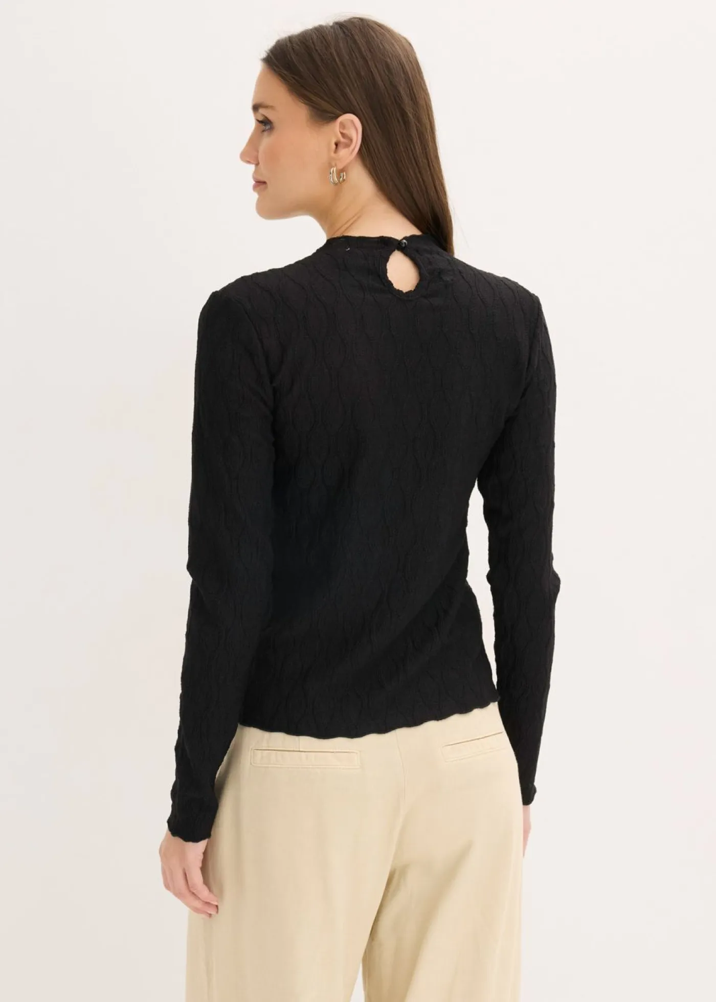 Sale Camiseta estructurada de manga larga Mujer Camisetas