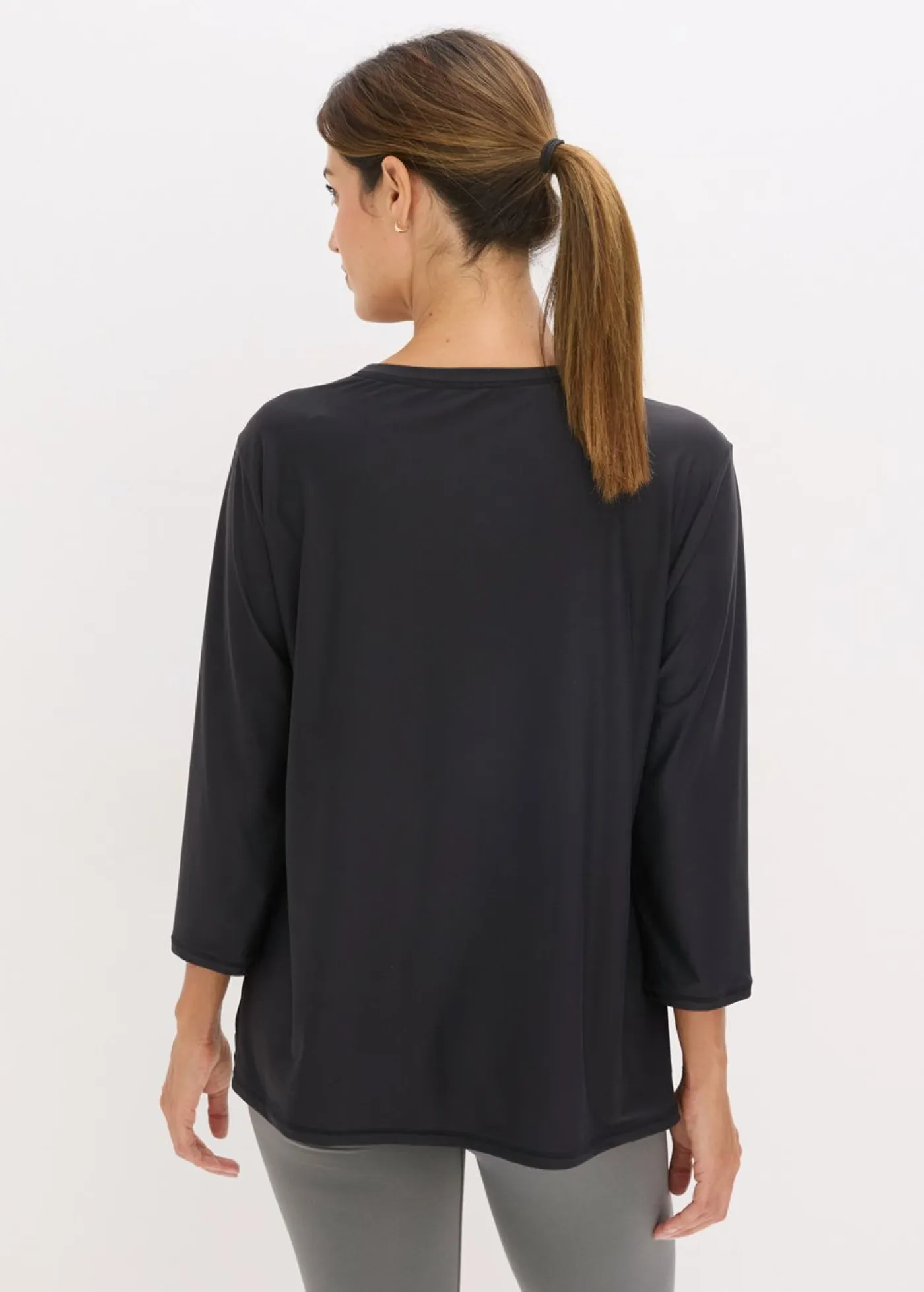 Camiseta funcional suave con mangas 3/4 y material de secado rápido Mujer Ropa Deportiva|Camisetas