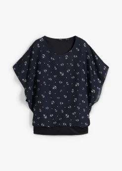 Clearance Camiseta georgette, de manda corta Mujer Camisas Y Blusas