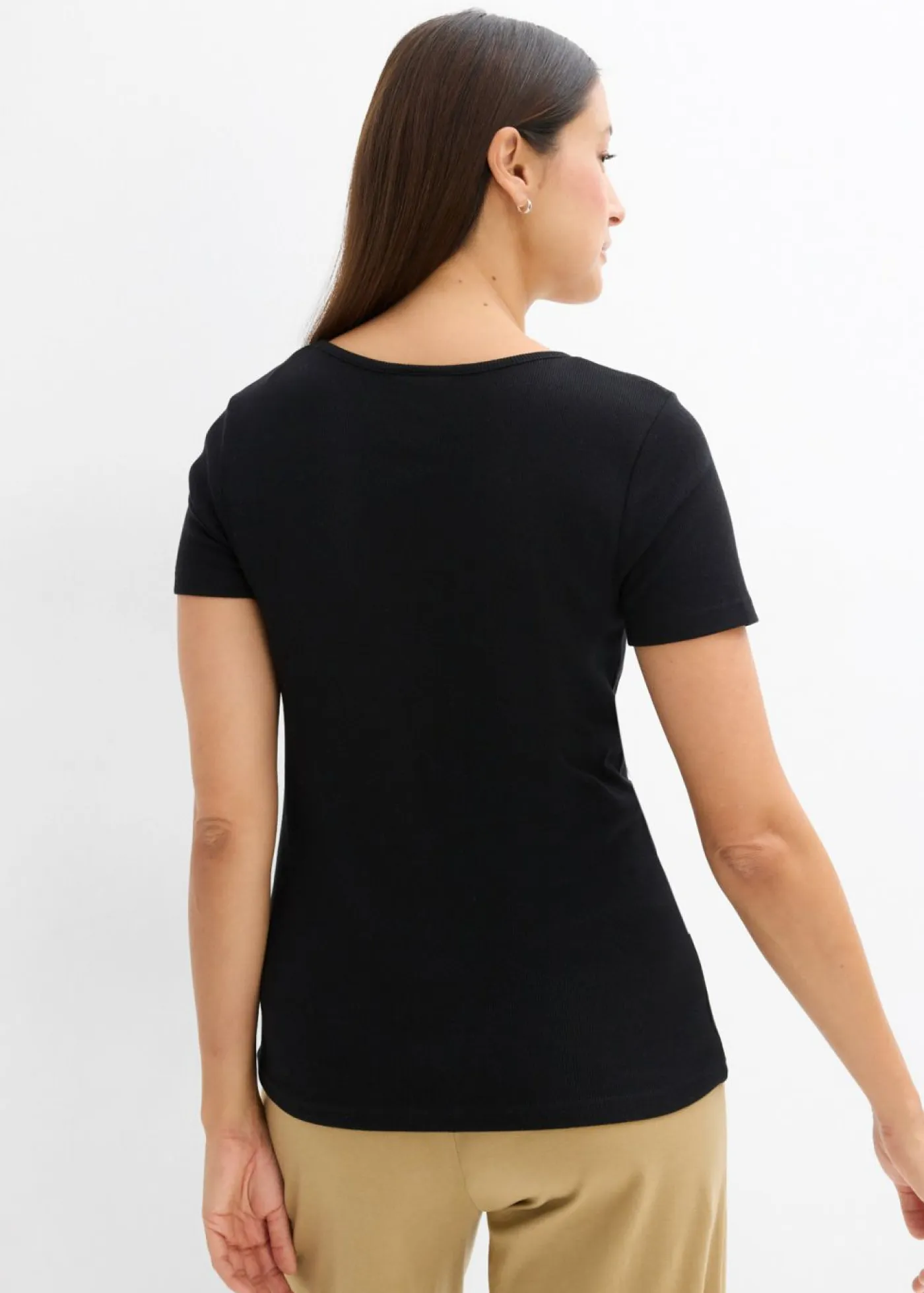 Hot Camiseta henley con algodón orgánico puro Mujer Básicos|Camisetas