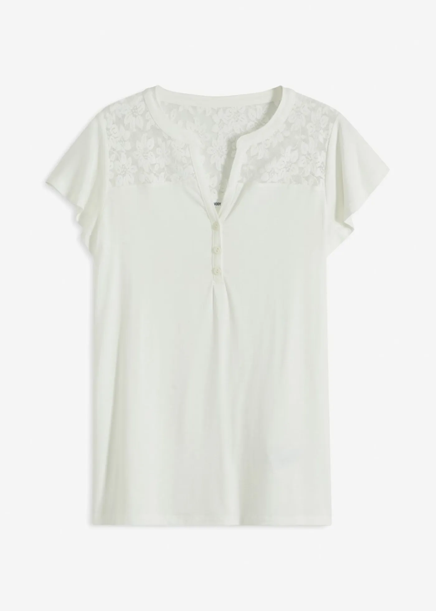 Camiseta henley de mezcla de viscosa Mujer Camisetas