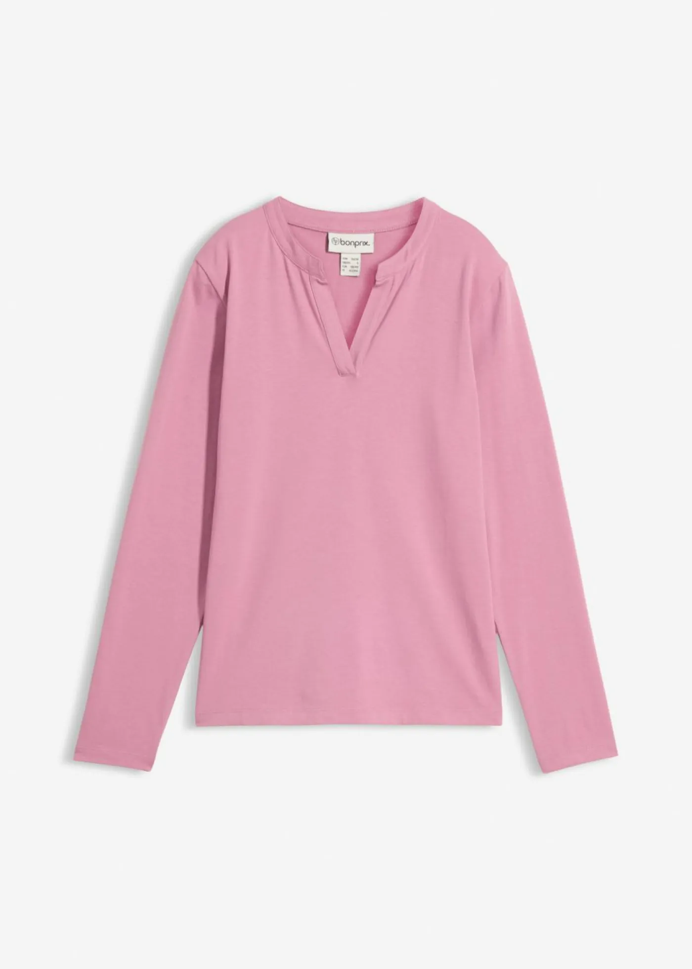 Clearance Camiseta henley hasta la cadera Mujer Básicos|Camisetas