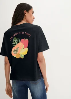 Sale Camiseta holgada con estampado Mujer Básicos|Camisetas
