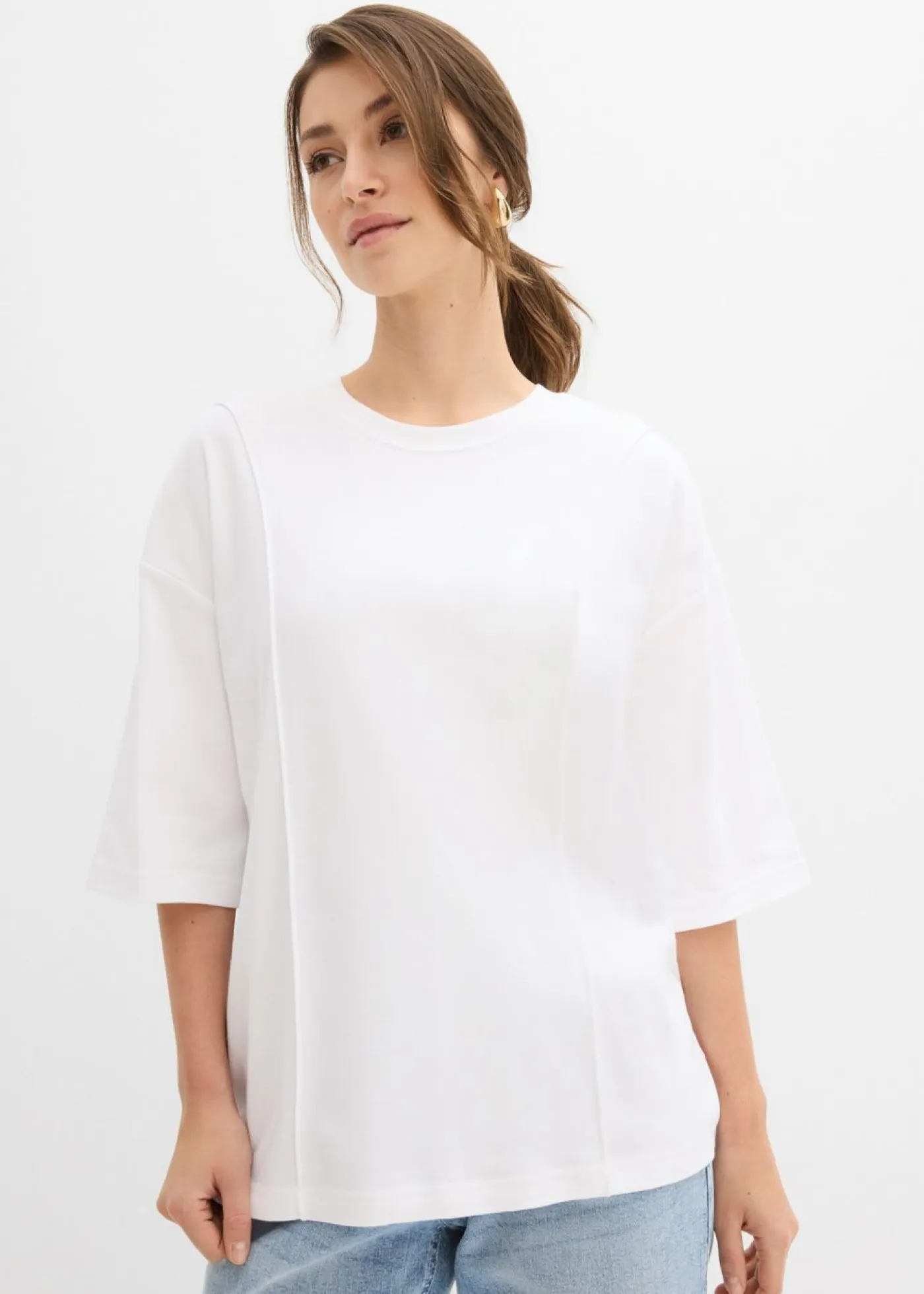 Discount Camiseta holgada de algodón orgánico puro Mujer Camisetas