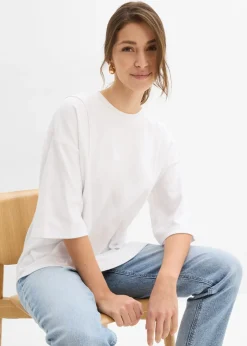 Discount Camiseta holgada de algodón orgánico puro Mujer Camisetas