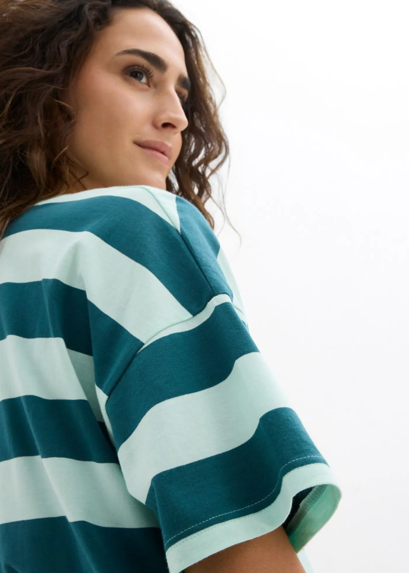 Outlet Camiseta holgada de algodón orgánico puro Mujer Básicos|Camisetas