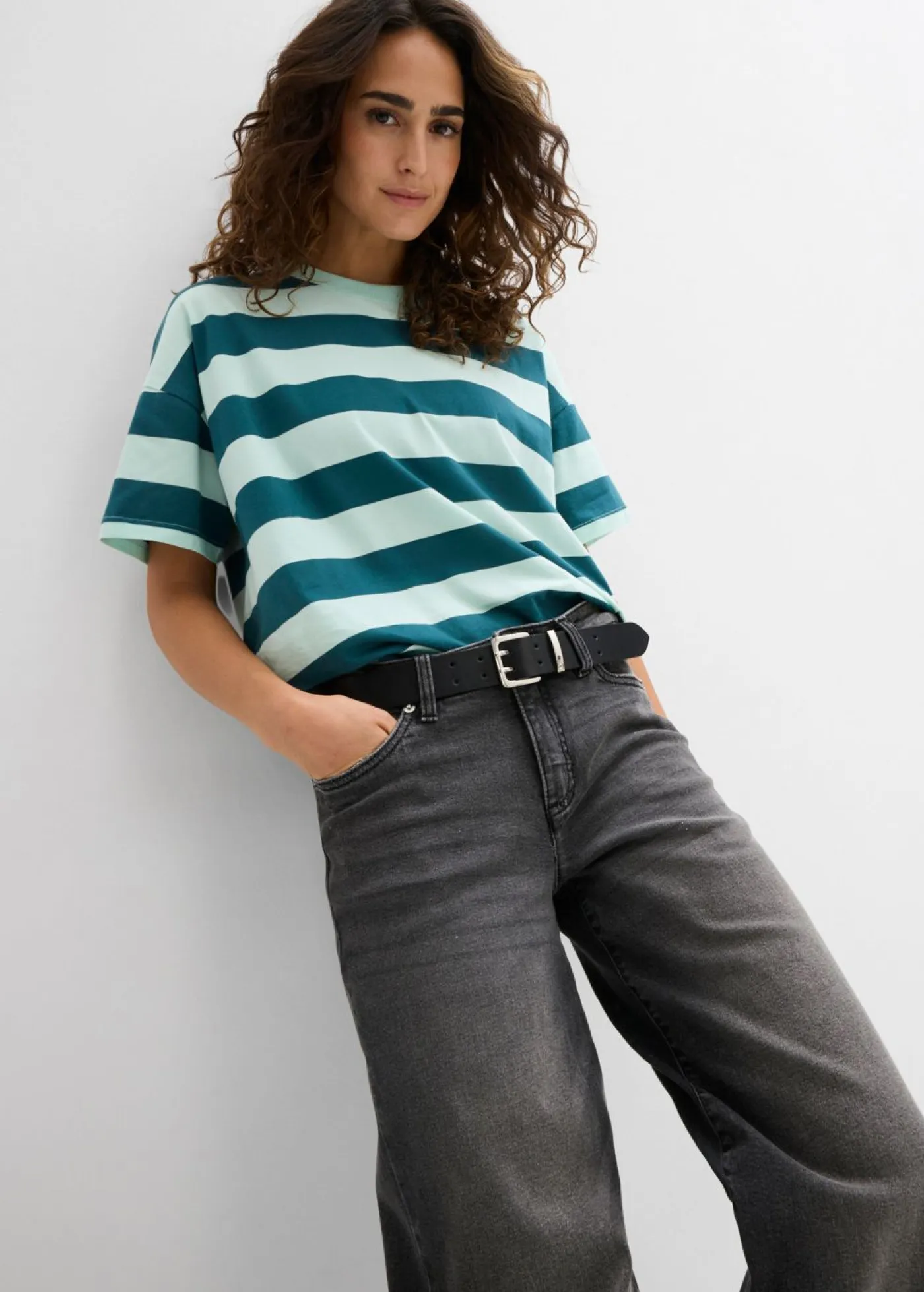 Outlet Camiseta holgada de algodón orgánico puro Mujer Básicos|Camisetas