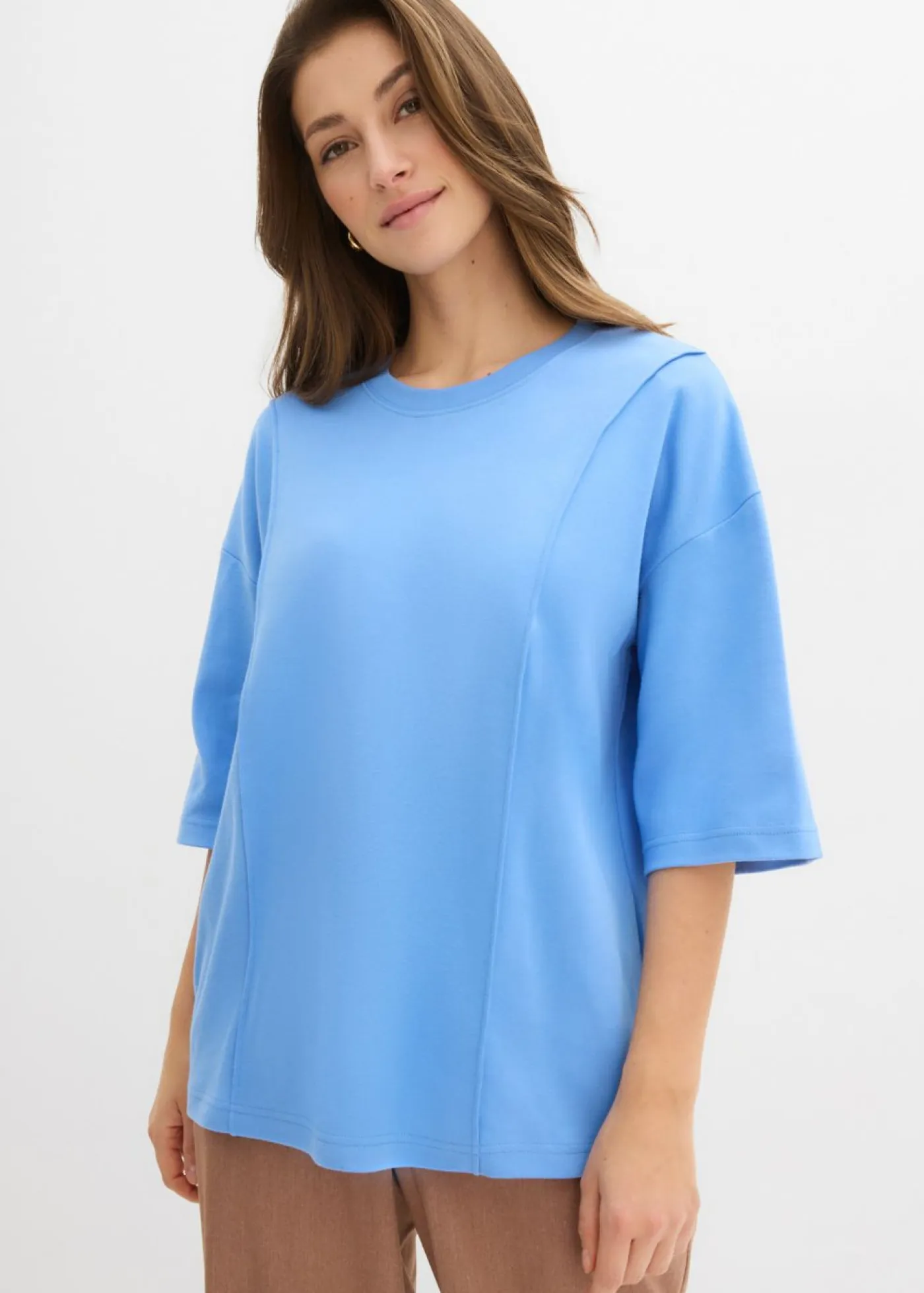 Clearance Camiseta holgada de algodón orgánico puro Mujer Camisetas