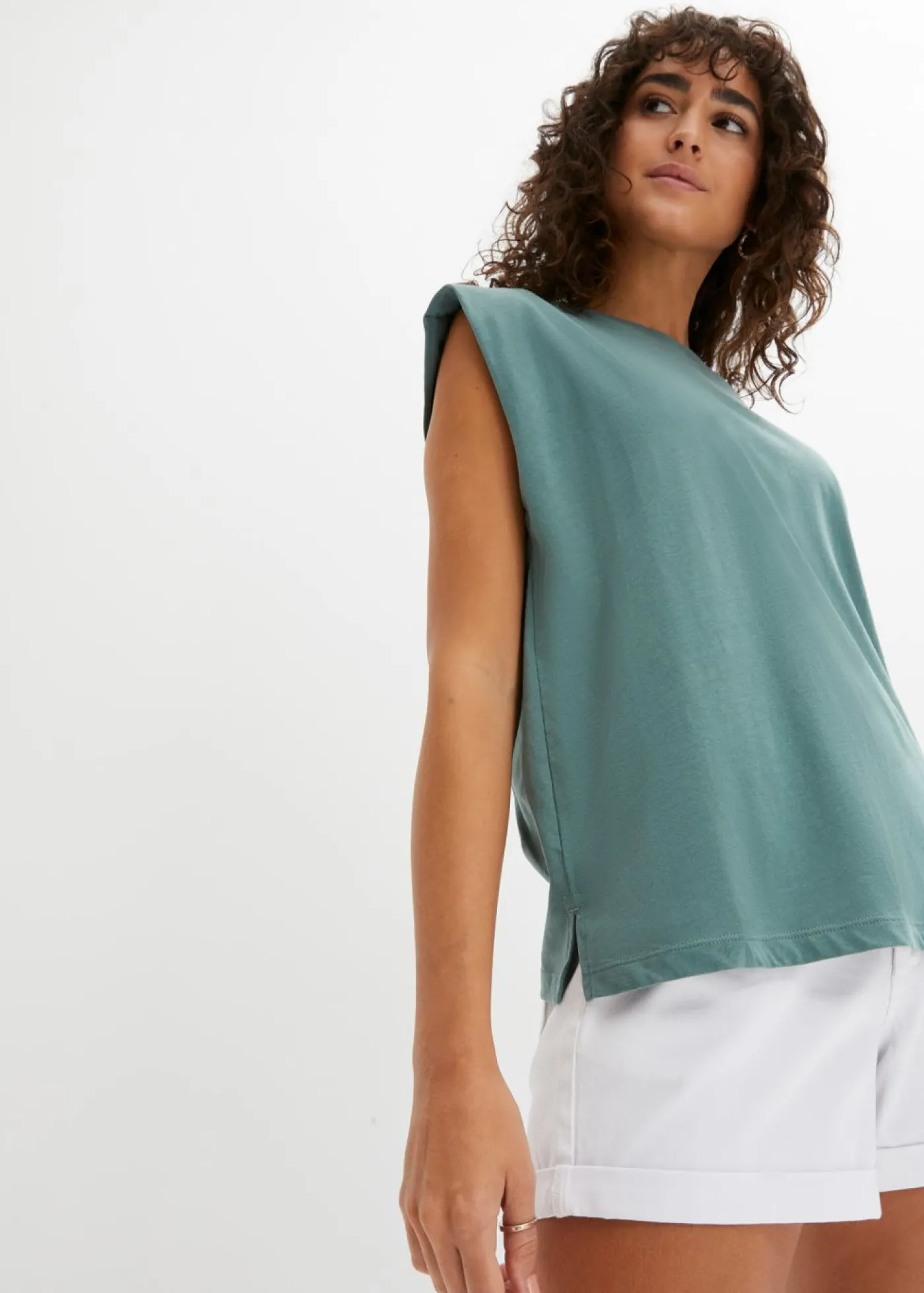 Hot Camiseta holgada de algodón orgánico puro Mujer Básicos|Camisetas