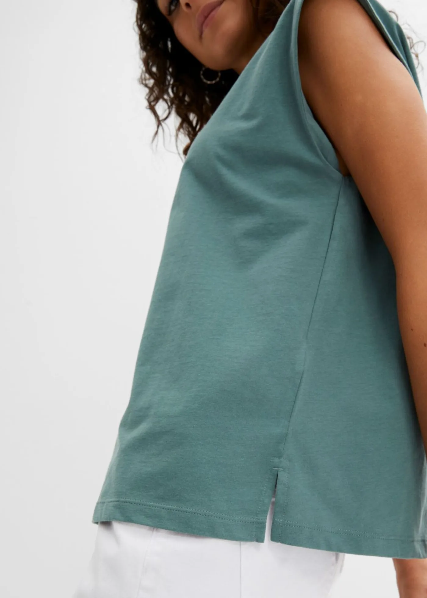 Hot Camiseta holgada de algodón orgánico puro Mujer Básicos|Camisetas