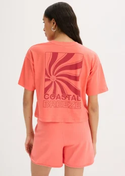 Hot Camiseta holgada de algodón orgánico puro Mujer Camisetas