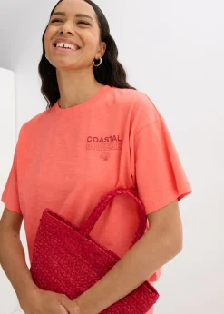 Hot Camiseta holgada de algodón orgánico puro Mujer Camisetas