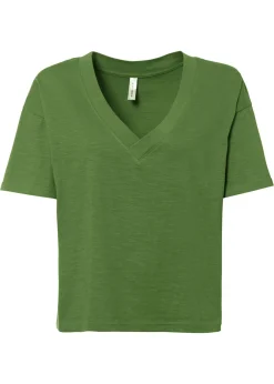 New Camiseta holgada de algodón orgánico puro Mujer Camisetas