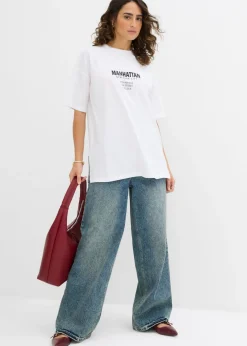 Sale Camiseta holgada de algodón orgánico puro Mujer Camisetas