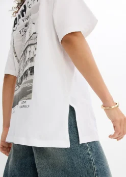 Sale Camiseta holgada de algodón orgánico puro Mujer Camisetas