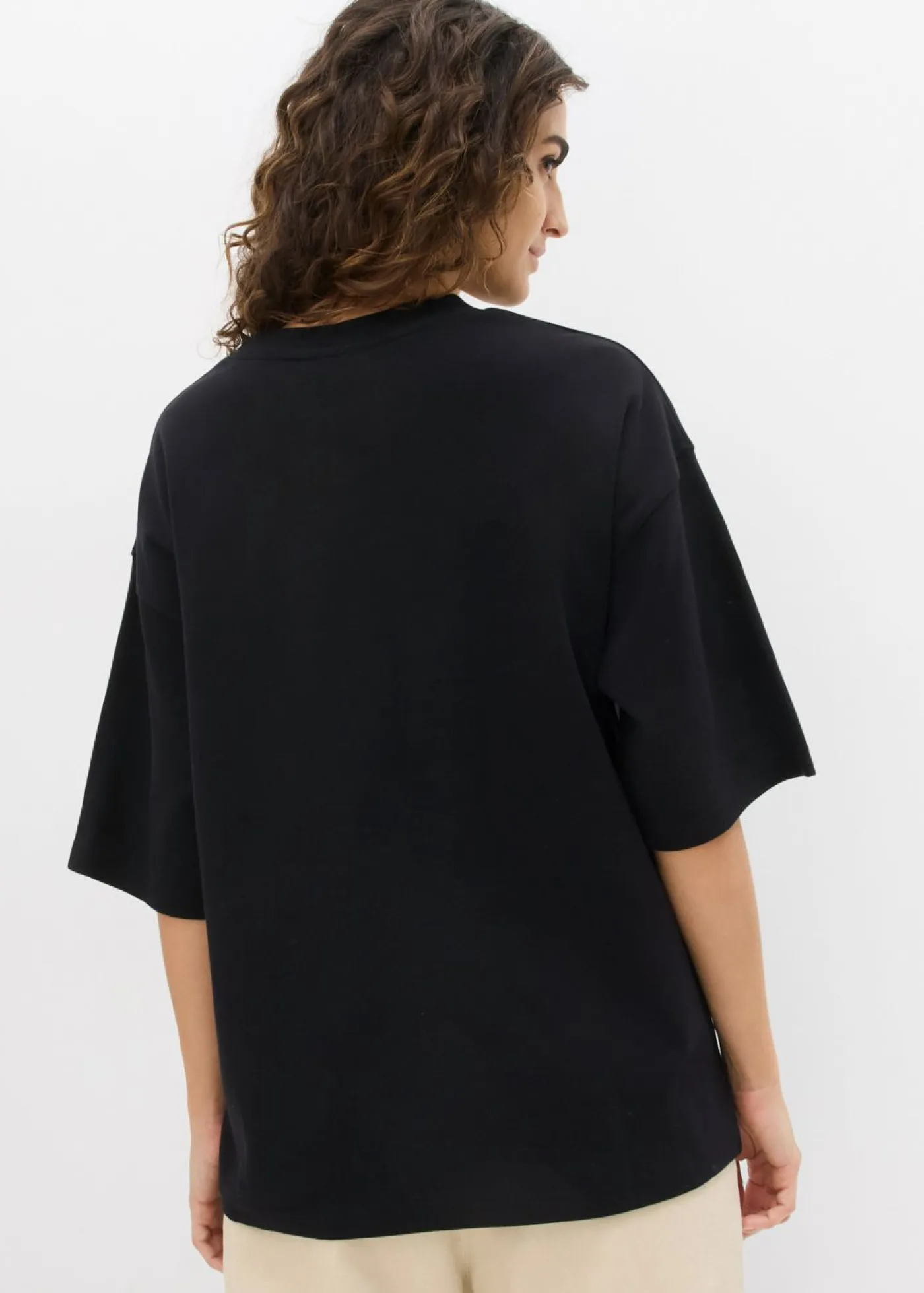 Clearance Camiseta holgada de algodón orgánico puro y pesado Mujer Básicos|Camisetas