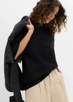 Clearance Camiseta holgada de algodón orgánico puro y pesado Mujer Básicos|Camisetas