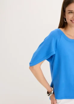 New Camiseta holgada de mezcla de viscosa fluida Mujer Esenciales|Camisetas