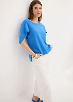 New Camiseta holgada de mezcla de viscosa fluida Mujer Esenciales|Camisetas