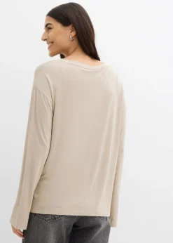 Online Camiseta holgada de mezcla fluida de viscosa y elastano Mujer Camisetas