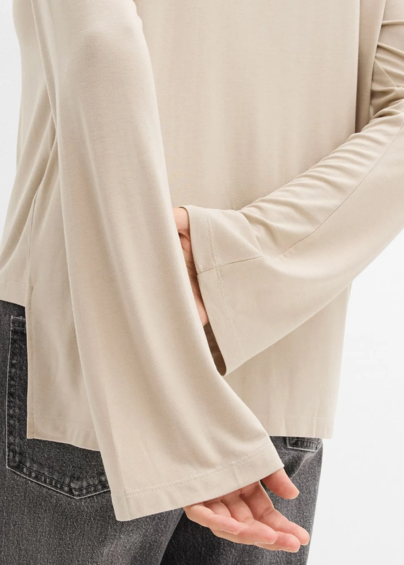 Online Camiseta holgada de mezcla fluida de viscosa y elastano Mujer Camisetas