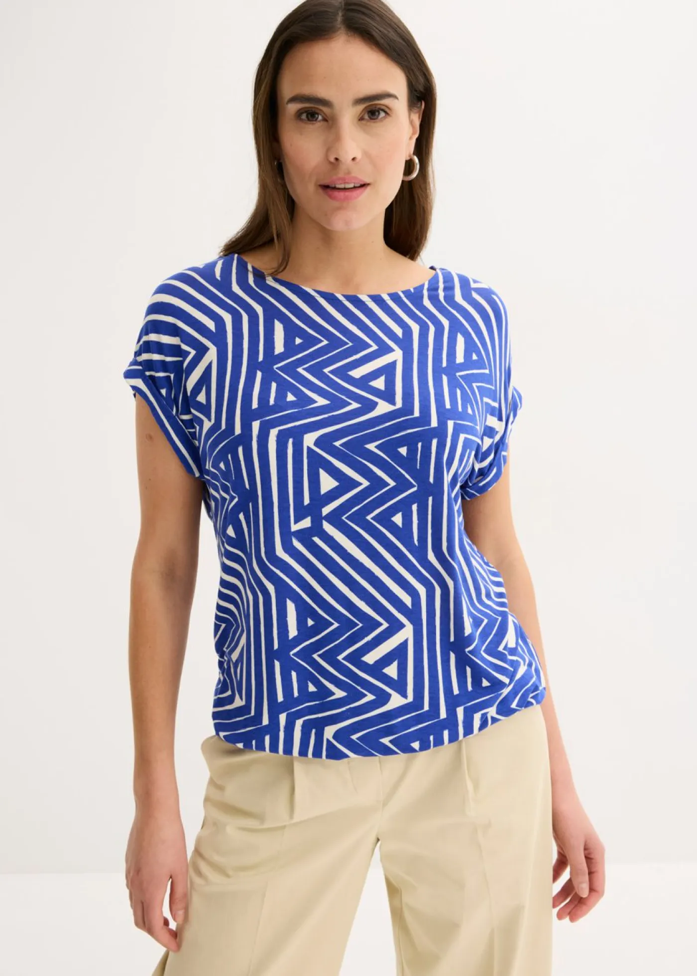 Best Camiseta holgada de mezcla de viscosa fluida Mujer Camisetas