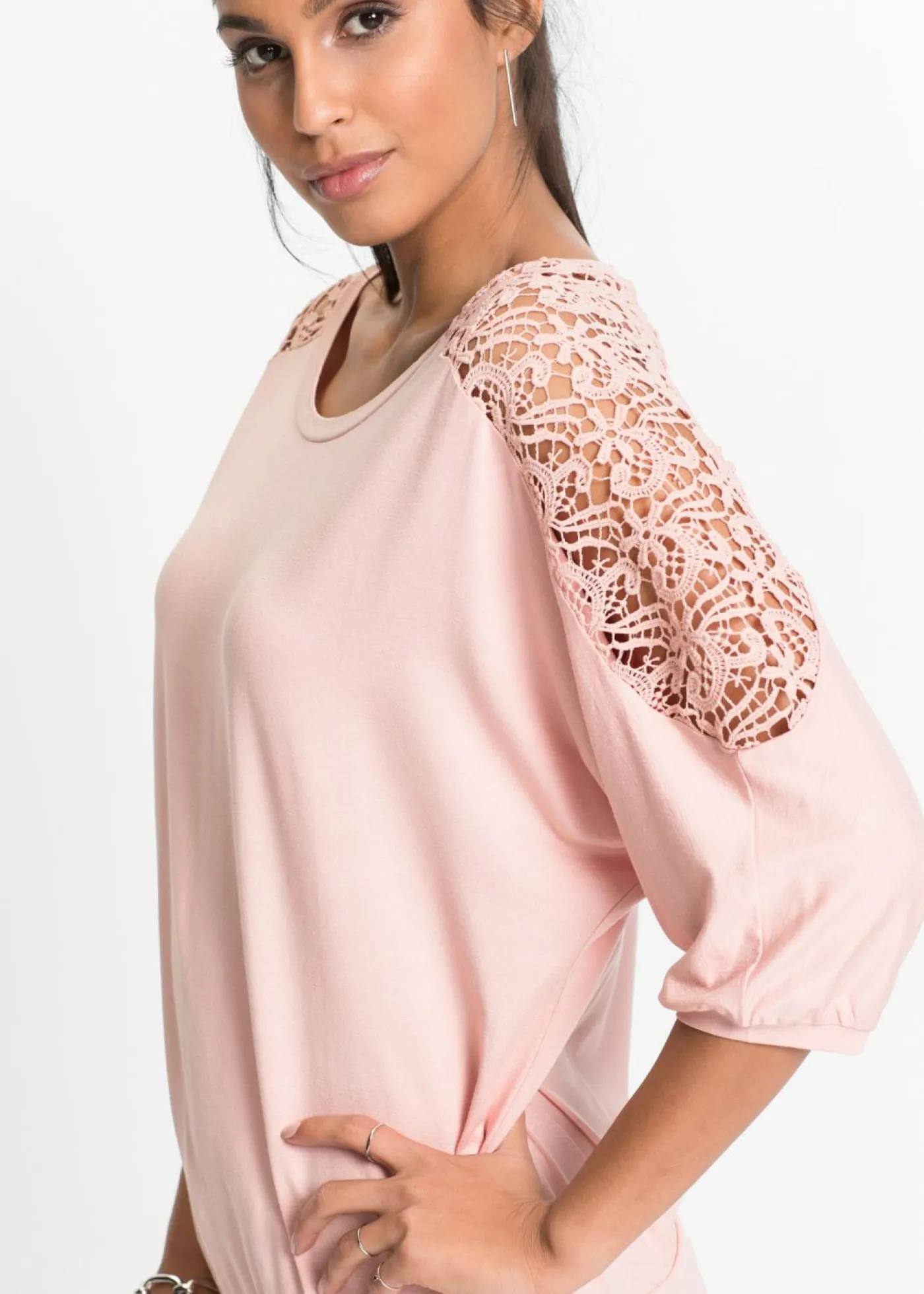Online Camiseta holgada de mezcla de viscosa Mujer Camisetas