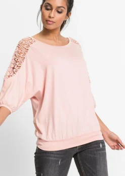 Online Camiseta holgada de mezcla de viscosa Mujer Camisetas