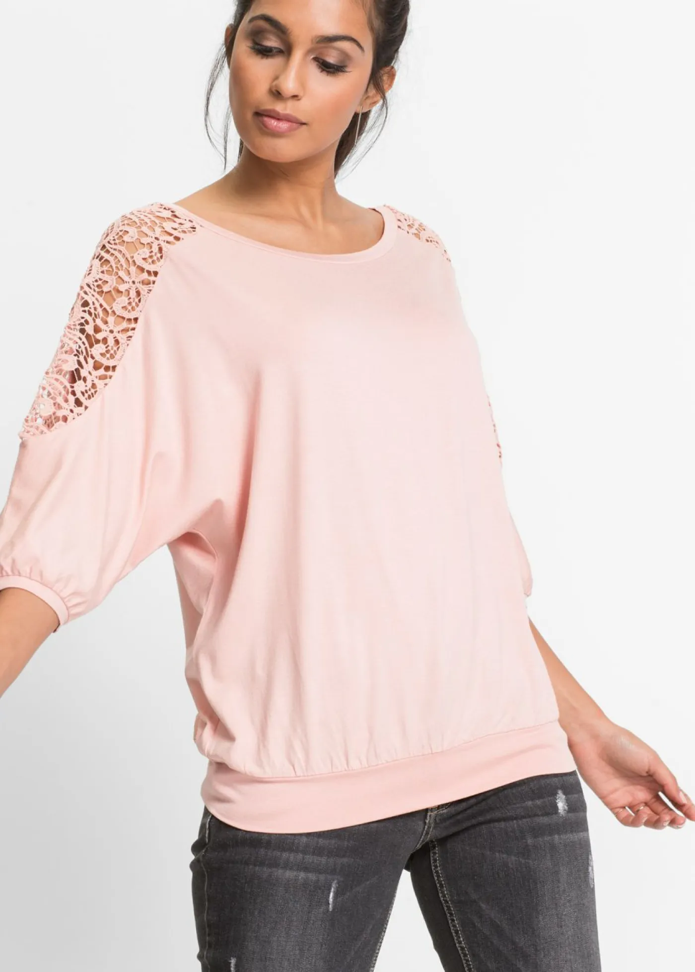Online Camiseta holgada de mezcla de viscosa Mujer Camisetas