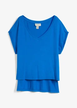 Camiseta holgada de mezcla de viscosa fluida Mujer Camisetas
