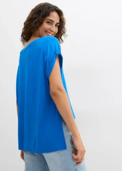 Camiseta holgada de mezcla de viscosa fluida Mujer Camisetas