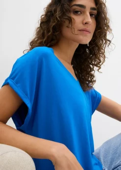 Camiseta holgada de mezcla de viscosa fluida Mujer Camisetas