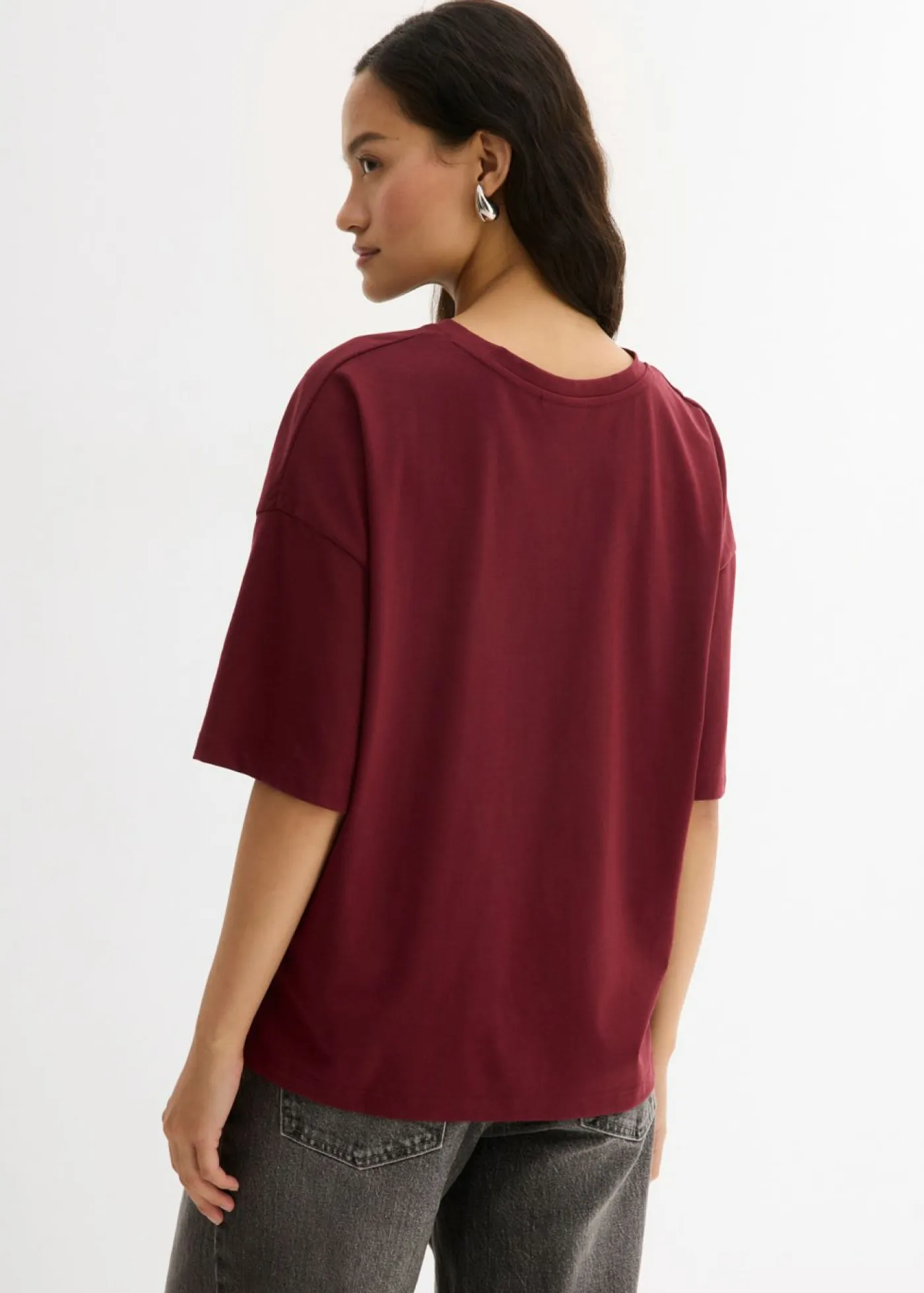 Discount Camiseta holgada de mezcla de algodón Mujer Esenciales|Camisetas