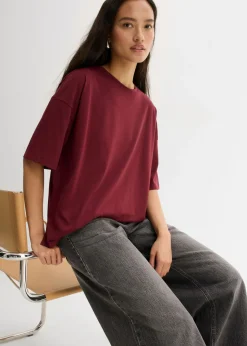 Discount Camiseta holgada de mezcla de algodón Mujer Esenciales|Camisetas