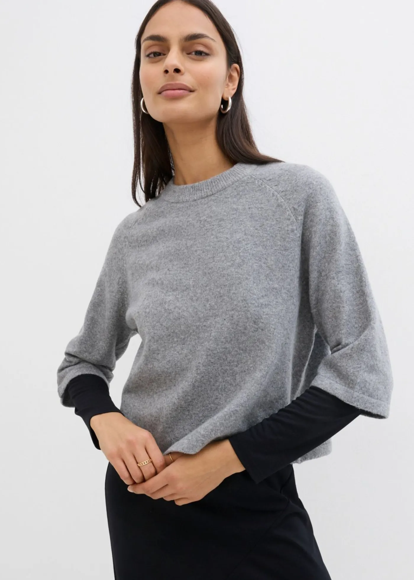 Best Camiseta holgada de punto Mujer Esenciales|Camisetas