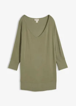 Outlet Camiseta holgada de viscosa fluida Mujer Camisetas|Novedades