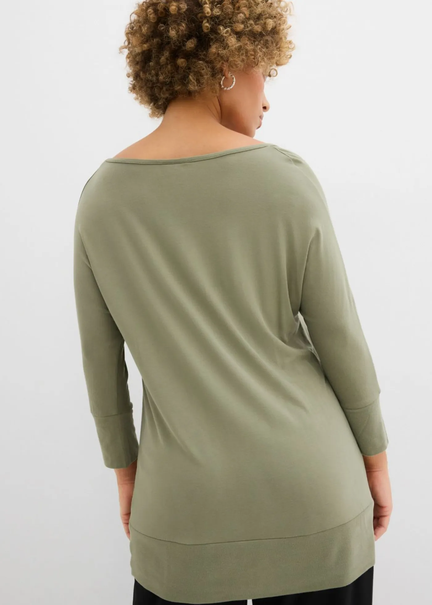 Outlet Camiseta holgada de viscosa fluida Mujer Camisetas|Novedades