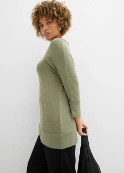 Outlet Camiseta holgada de viscosa fluida Mujer Camisetas|Novedades