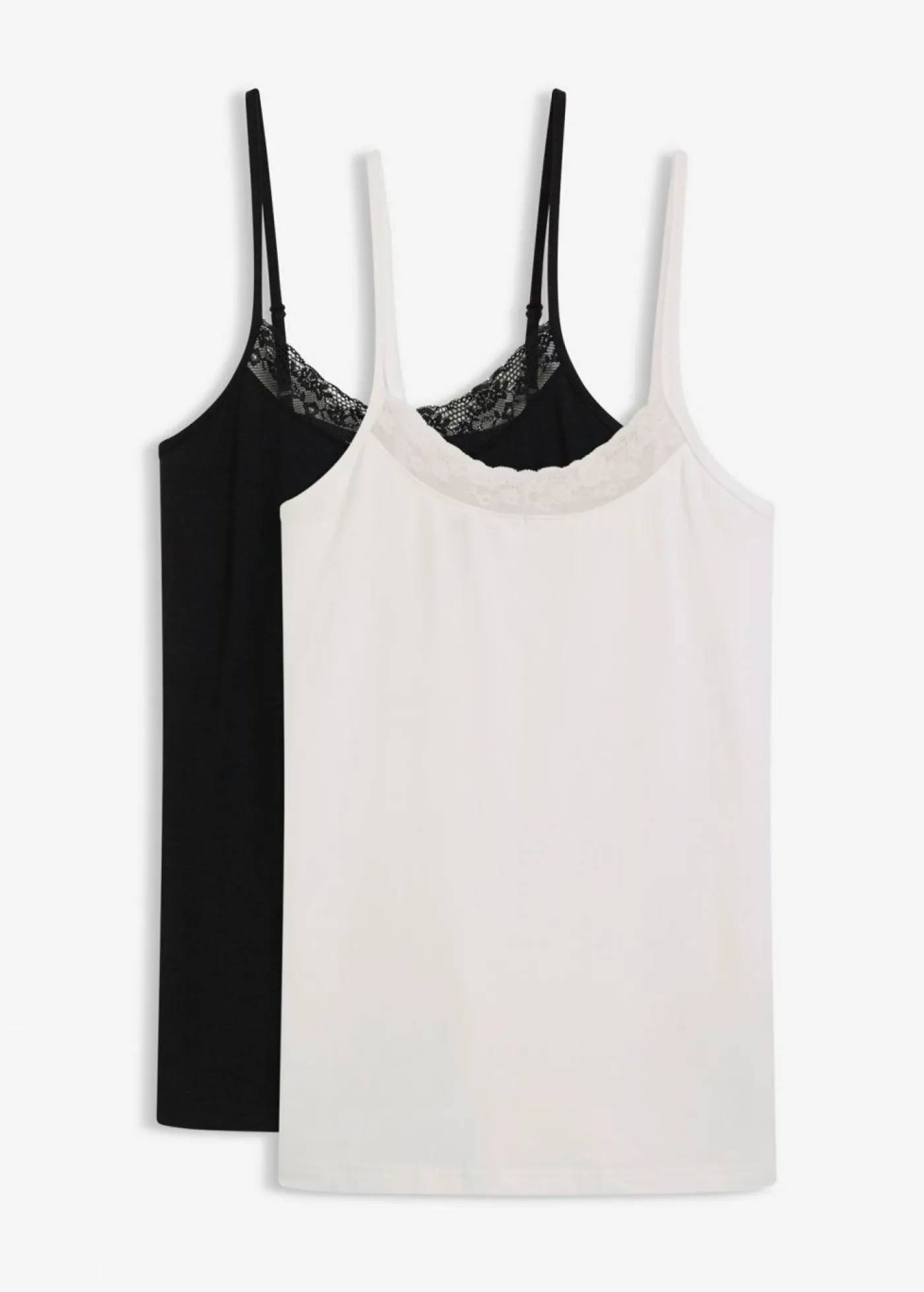 Discount Camiseta interior de algodón orgánico y encaje (2 unidades) Mujer Ropa Interior De Algodón