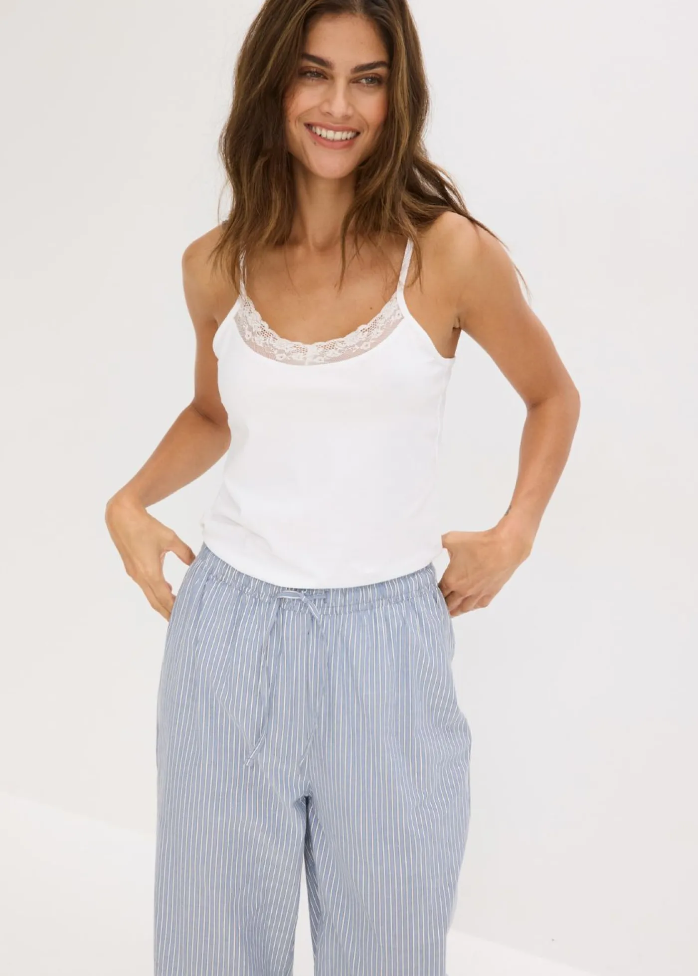 Discount Camiseta interior de algodón orgánico y encaje (2 unidades) Mujer Ropa Interior De Algodón