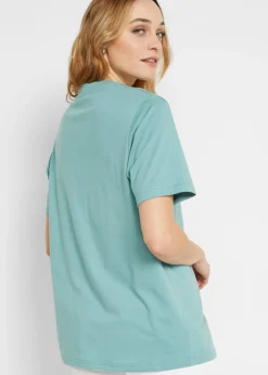 Best Camiseta larga ancha con cuello en V, manga corta (5 unidades) Mujer Básicos|Camisetas